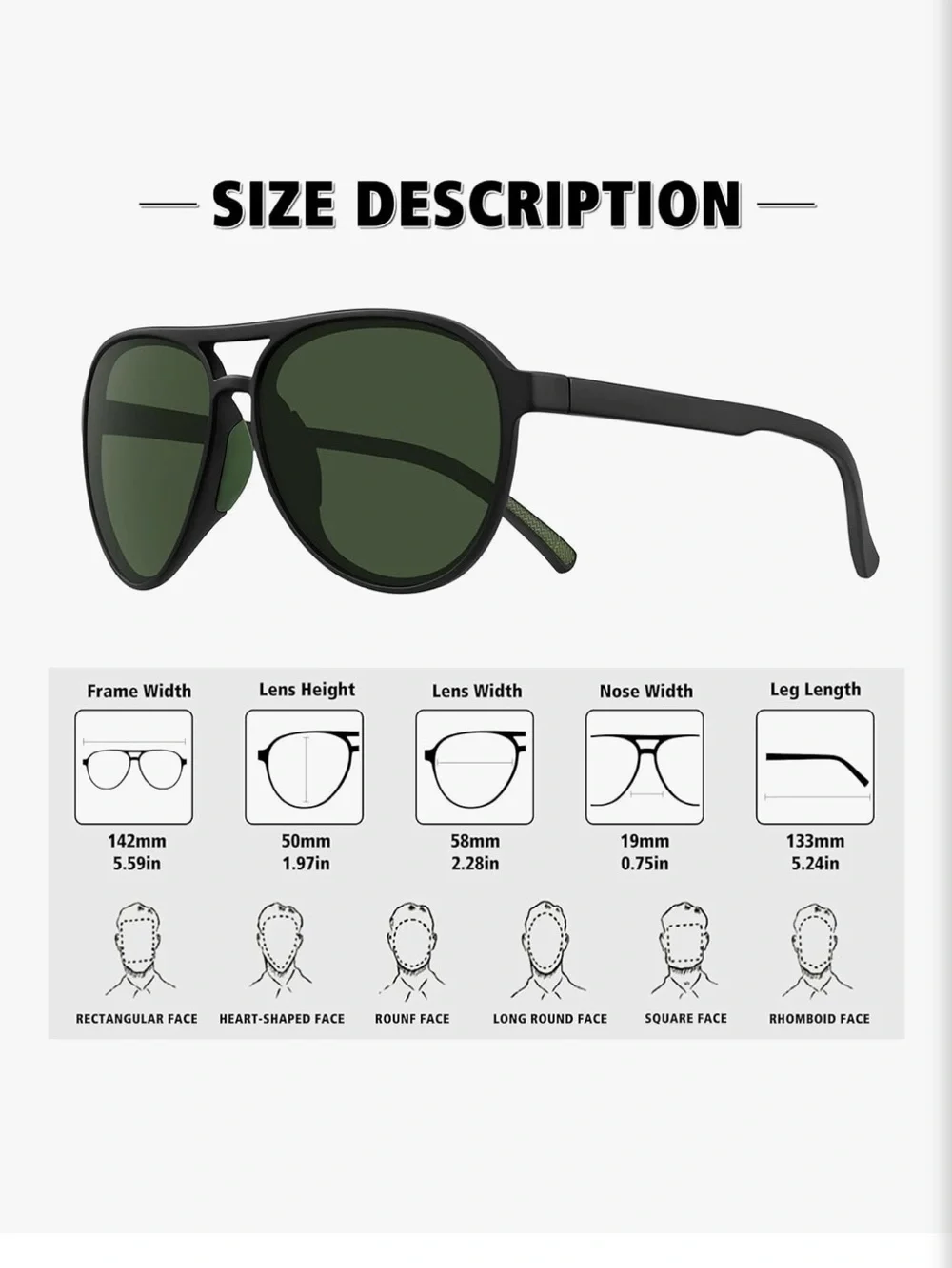 New in box Storycoast Black Men’s Polarized Aviator Sunglasses